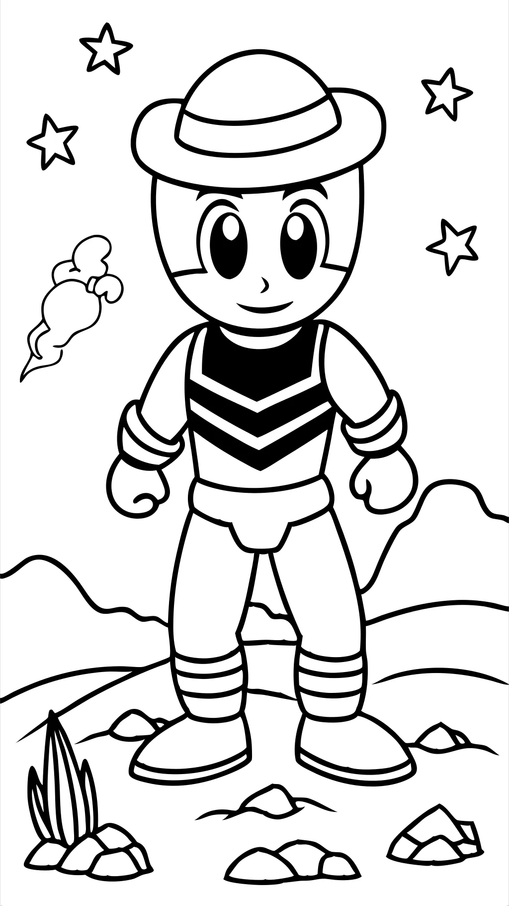 Páginas para colorear de Brawl Stars Sandy Black Marker